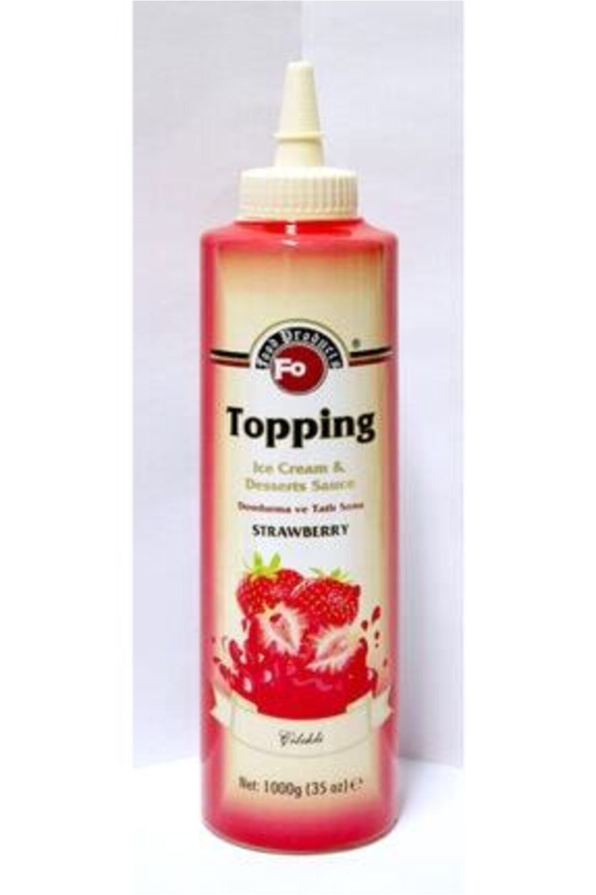 Fo Topping Fo Çilek Meyveli Topping/dondurma Sosu (%30 Çilek) 1kg.