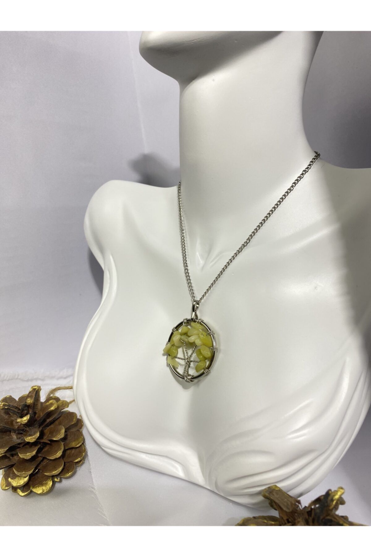 Tree of top life stone necklace