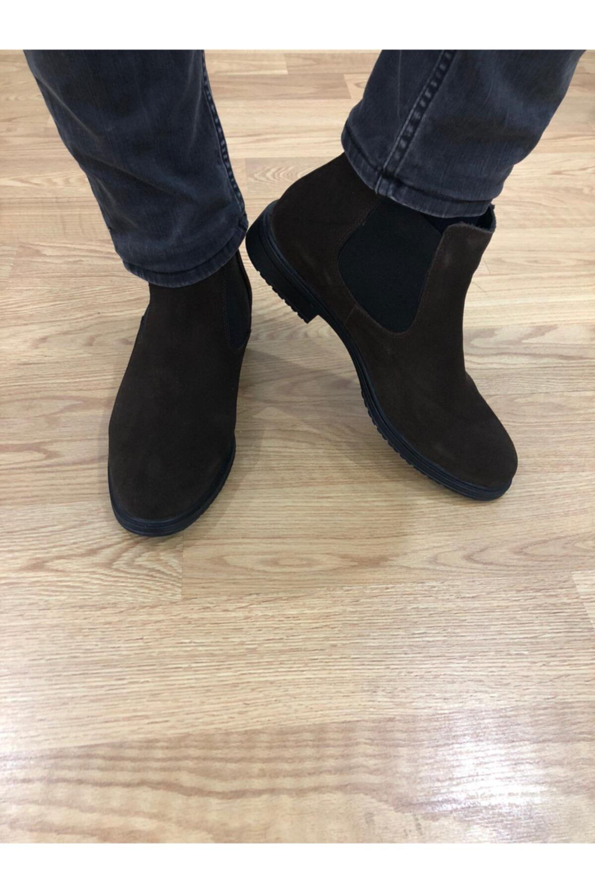 Dark brown discount suede boots men