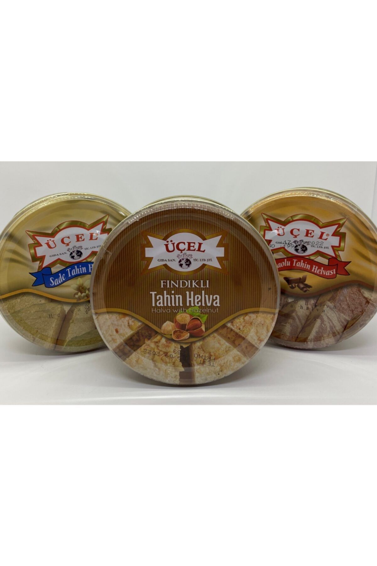 Üçel Sade, Kakaolu Ve Fındıklı Tahin Helvası Teneke 830gr