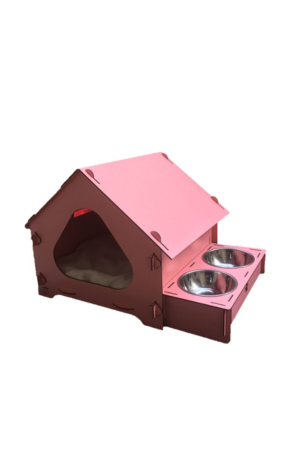 Trendy Toys Kedi Evi Pembe Mama Kabı ve Yastık
