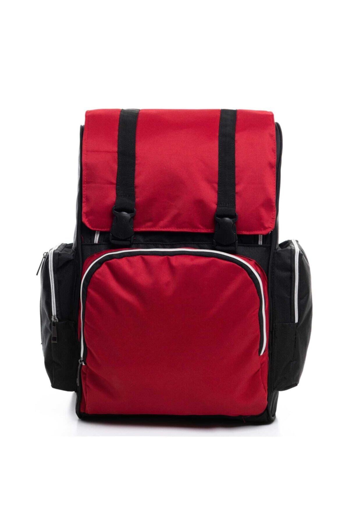 Mother Bag store Kırmızı Siyah Anne Bebek Bakım Çantası