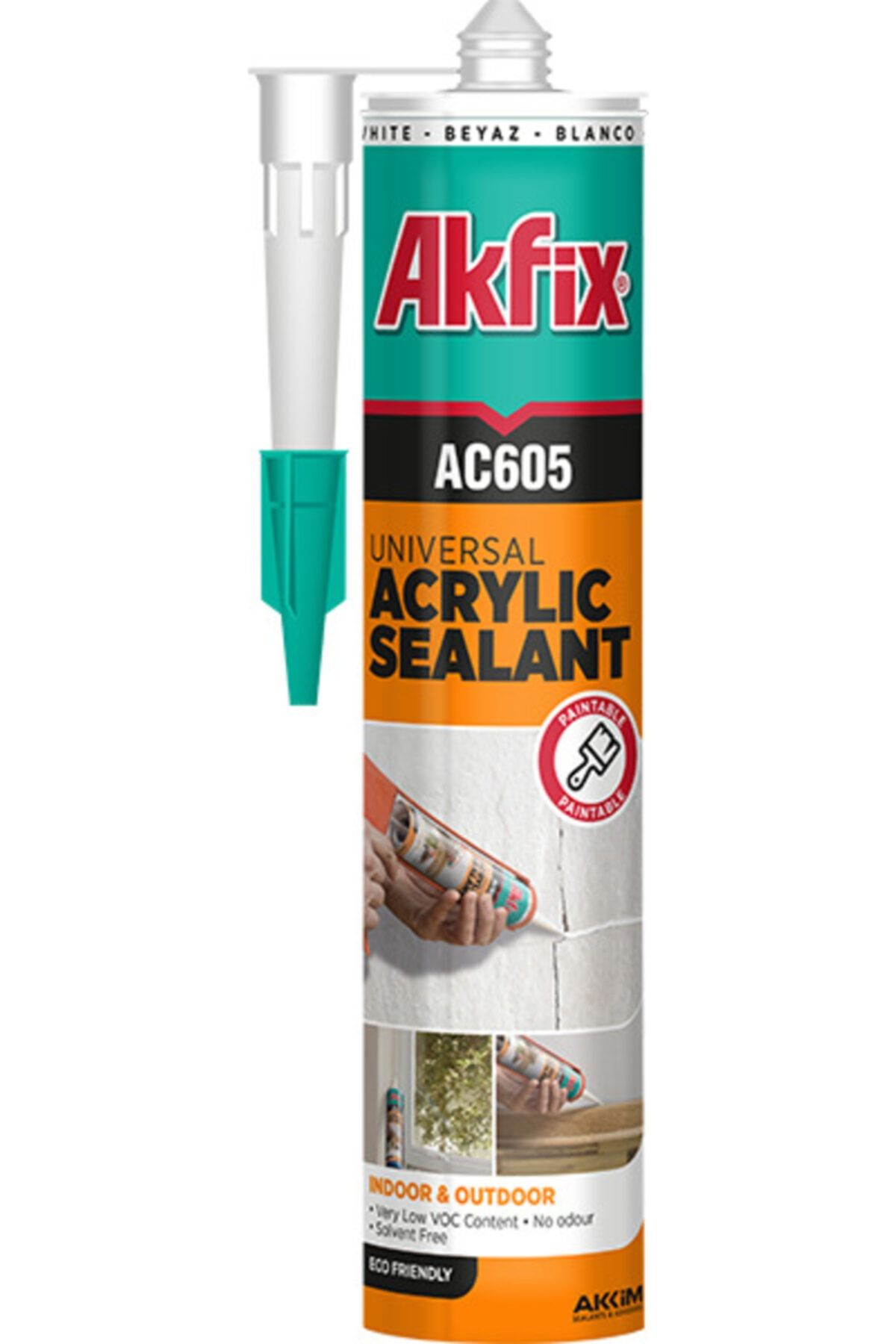 Akfix Ac605 Akrilik Mastik Beyaz 500 gr