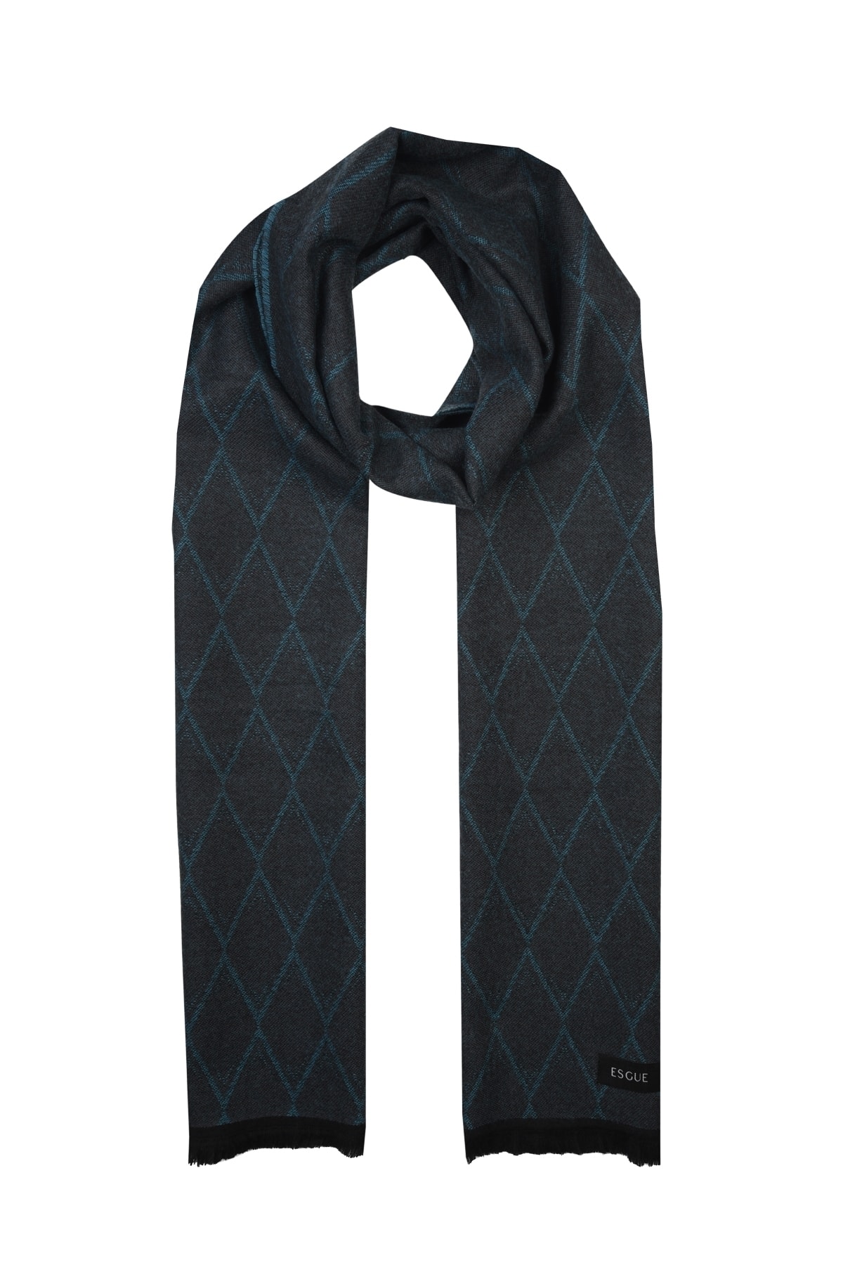 Esgue Viskon Turkuaz Erkek Atkı