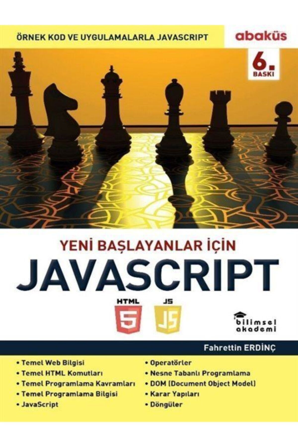 Abaküs Kitap Yeni Başlayanlar İçin Javascript - Fahrettin Erdinç 9786059129367