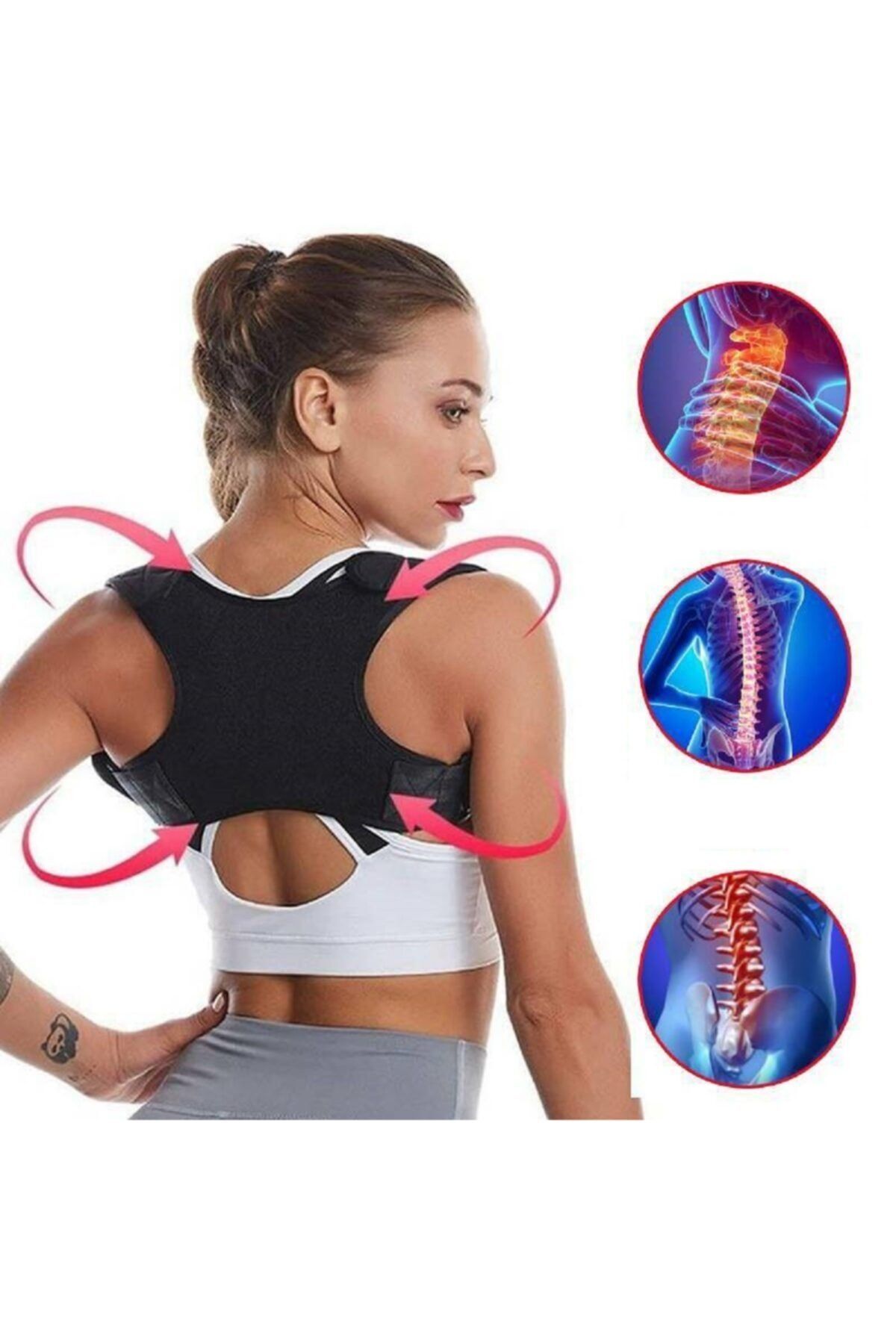 Ankaflex Kadın Erkek Minimal Spor Korse Dik Duruş Korsesi Minimal Bel Omuz Sırt Desteği Klavikula Desteği