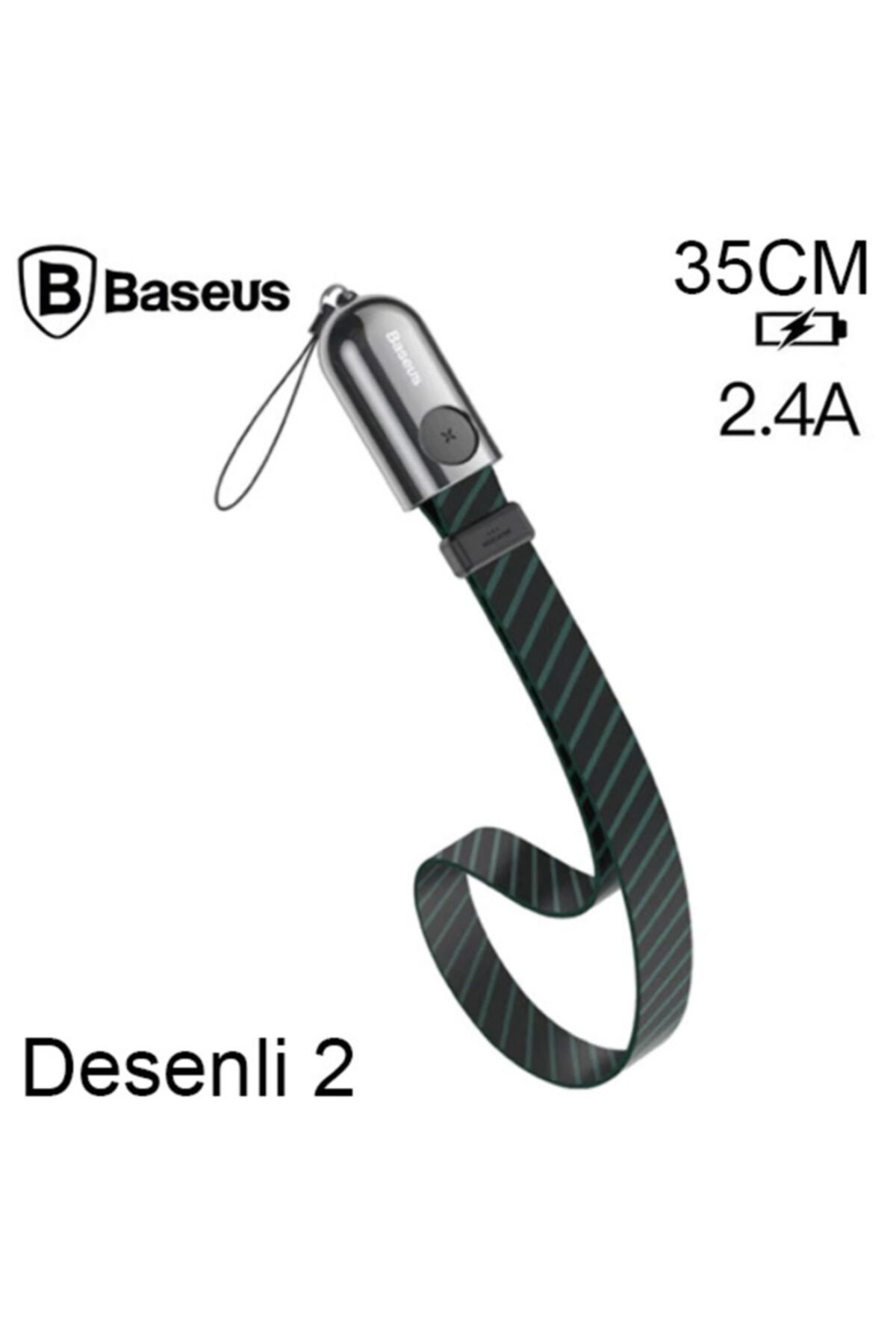 Marcador Baseus Gold Collar Lanyard Iphone 11-8,xs,xr 35cm Power Bank Şarj Kablosu