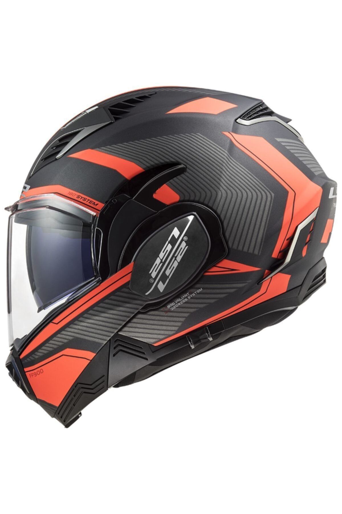 LS2 Turuncu Valıant 2 Revo Mat Tıtanıum Kask