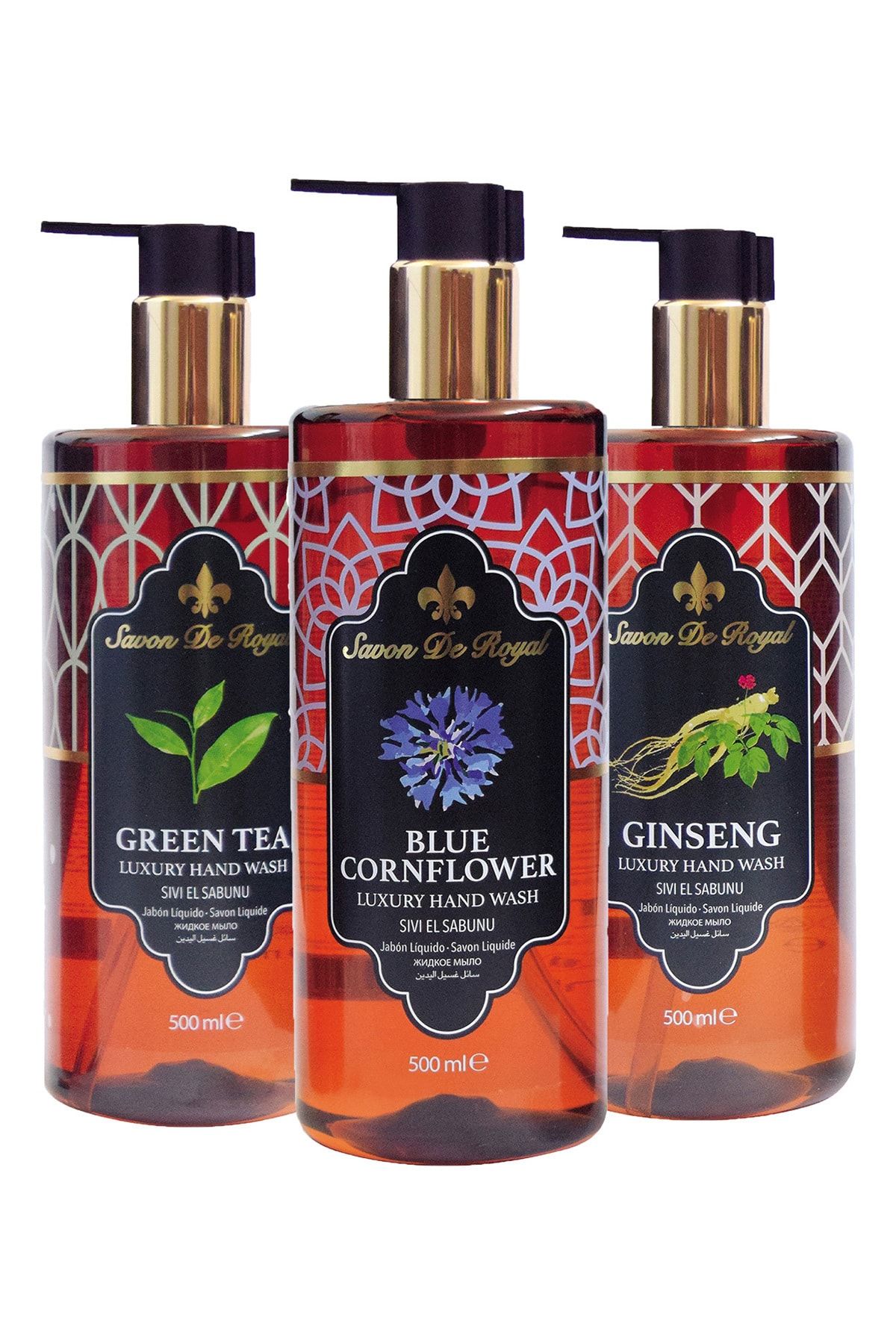 Savon De Royal Nature Luxury Vegan Sıvı Sabun Karma Paket 3 X 500 ml