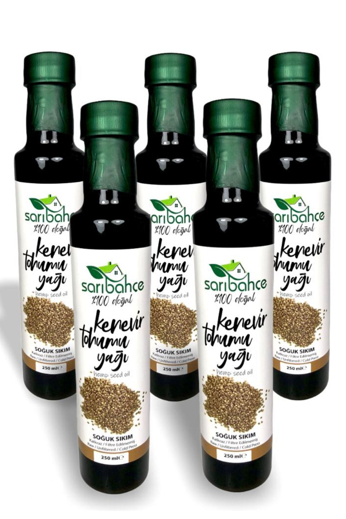 Sarıbahçe Kenevir Tohumu Yağı (Soğuk Sıkım) - 250 ml - 5li Paket