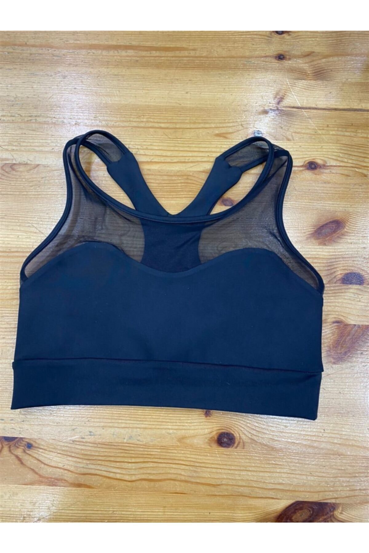 lismina Tül Detaylı Spor Bustiyer Siyah Renk 199