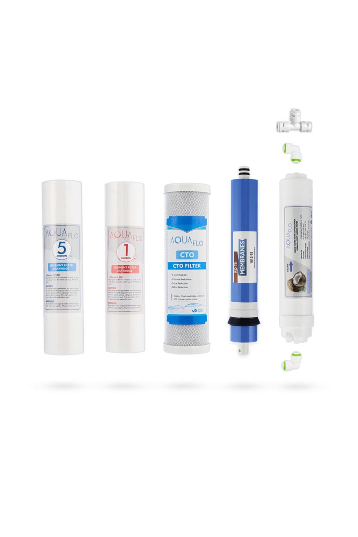 MİLSUART Açık Kasa Su Arıtma Cihazı 5li Filtresi Standart Membran Set