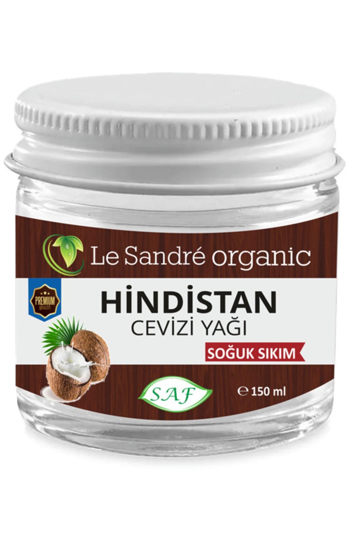 Le'Sandre Organics Soğuk Sıkım Hindistan Cevizi Yağı 150 ml