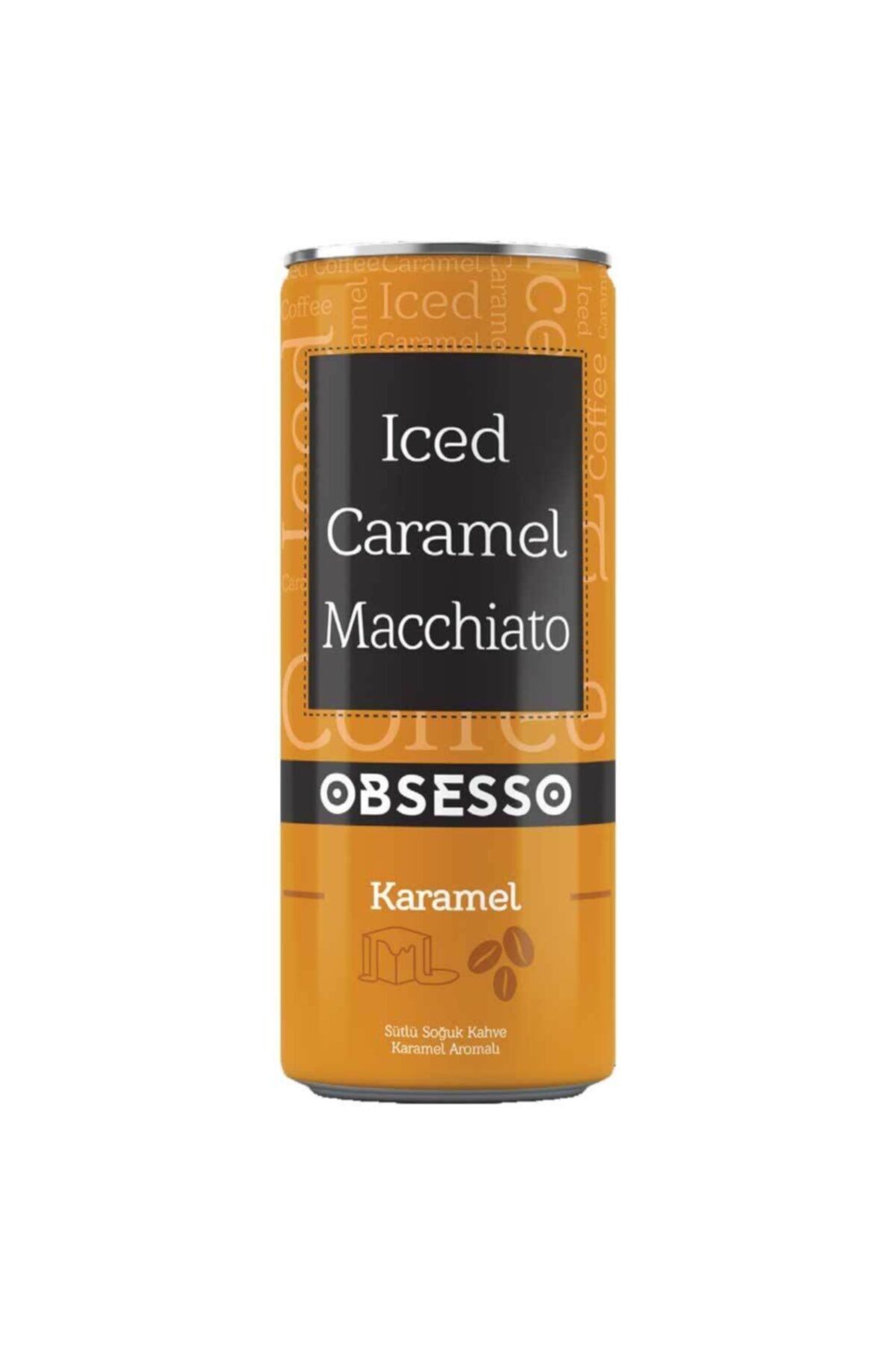 OBSESSO Iced Caramel Macchiato Soğuk Kahve 250 ml X 12 Adet