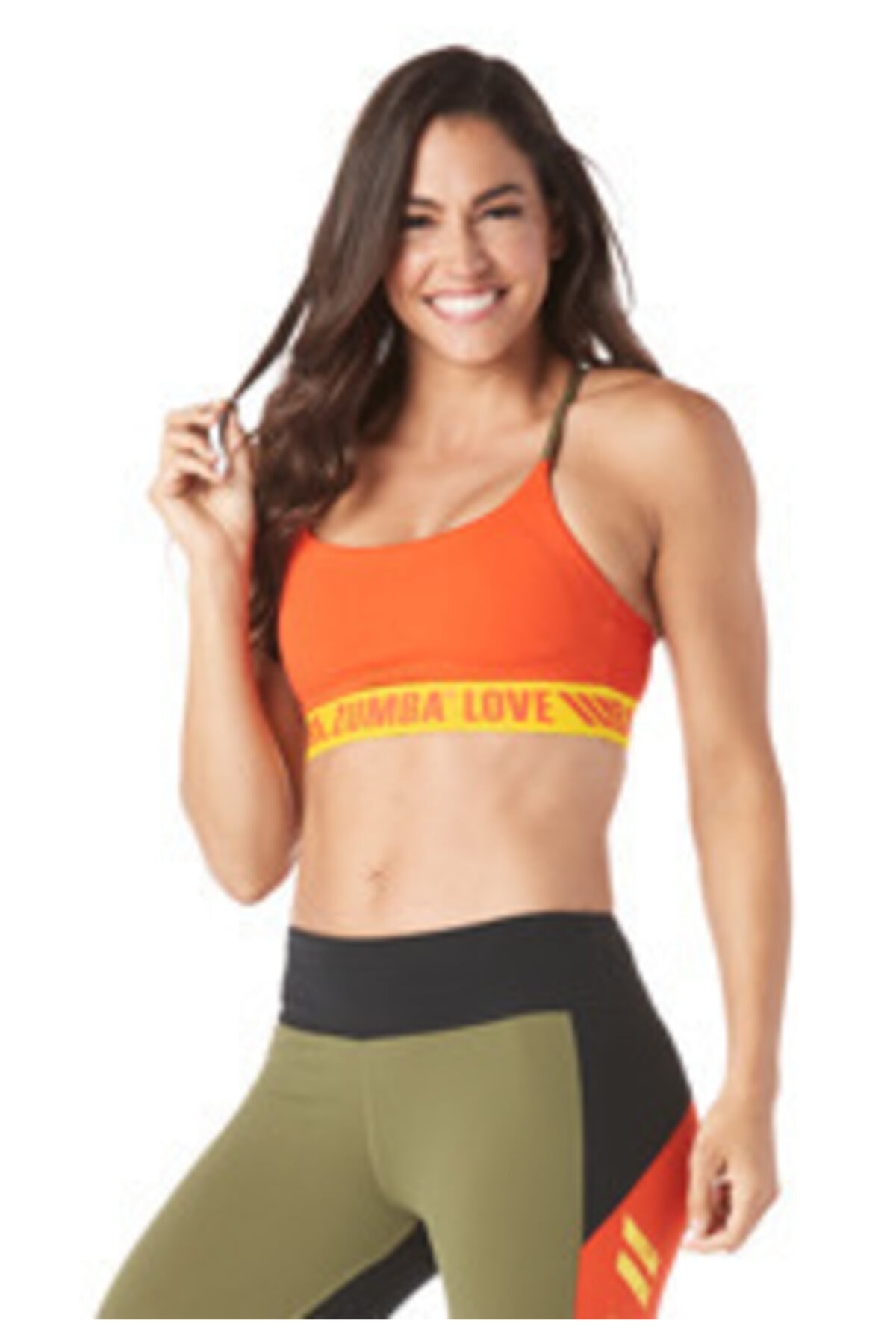 ZUMBA Kadın Turuncu Be About Love Scoop Bra