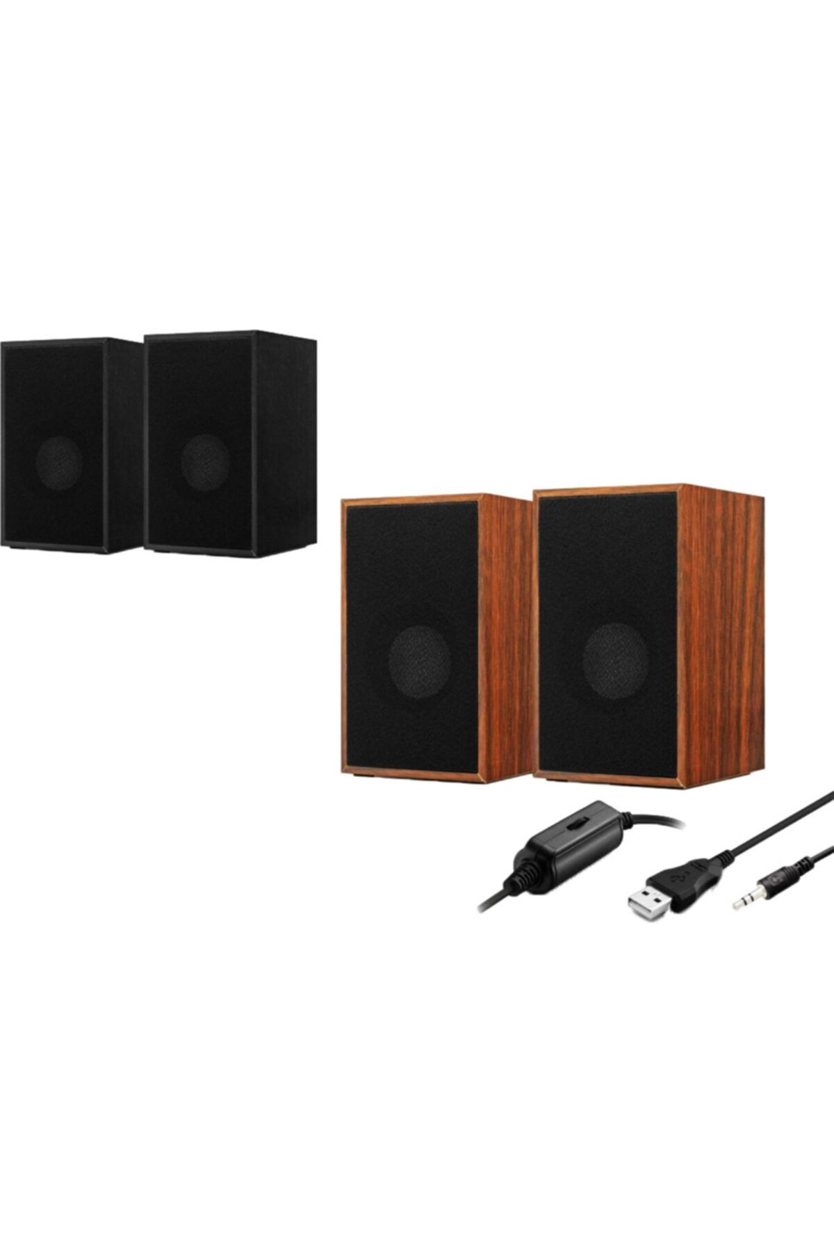 OEM J-tech D9c Usb Ahşap Speaker Hoparlör Ses Sistemi 1+1
