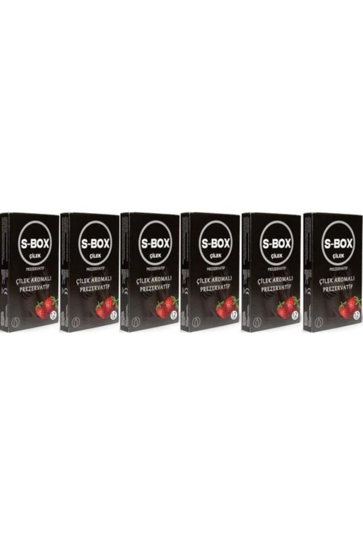 SBox Çilek Aromalı Prezervatif 12li 6 Adet