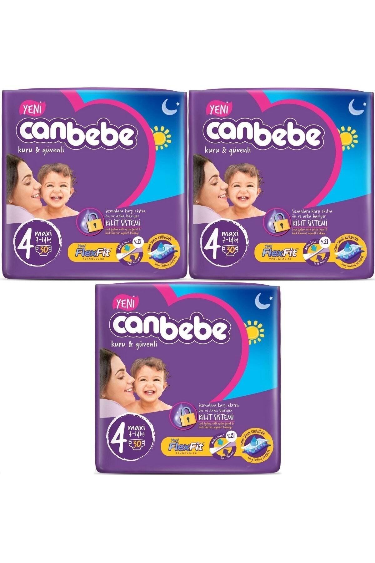 Canbebe Bebek Bezi Beden:4 (7-14kg) Maxi 90 Adet Jumbo Aylık Fırsat Paketi