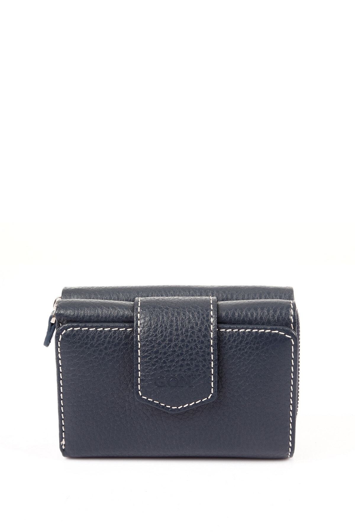 GÖNDERİ(R) Lacivert Hakiki Deri Kadın Cüzdan 06175