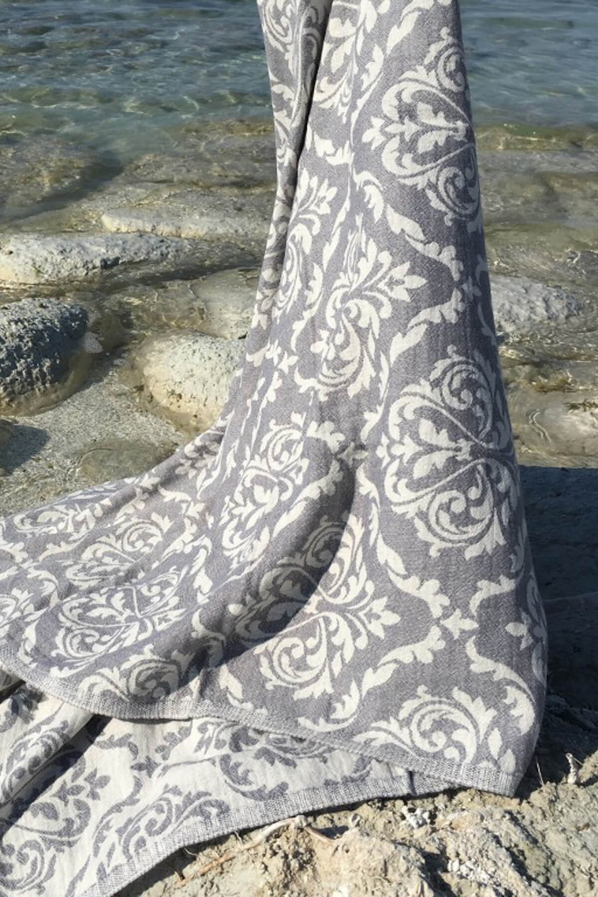 DENIZLI CONCEPT Gri Barok Peştemal