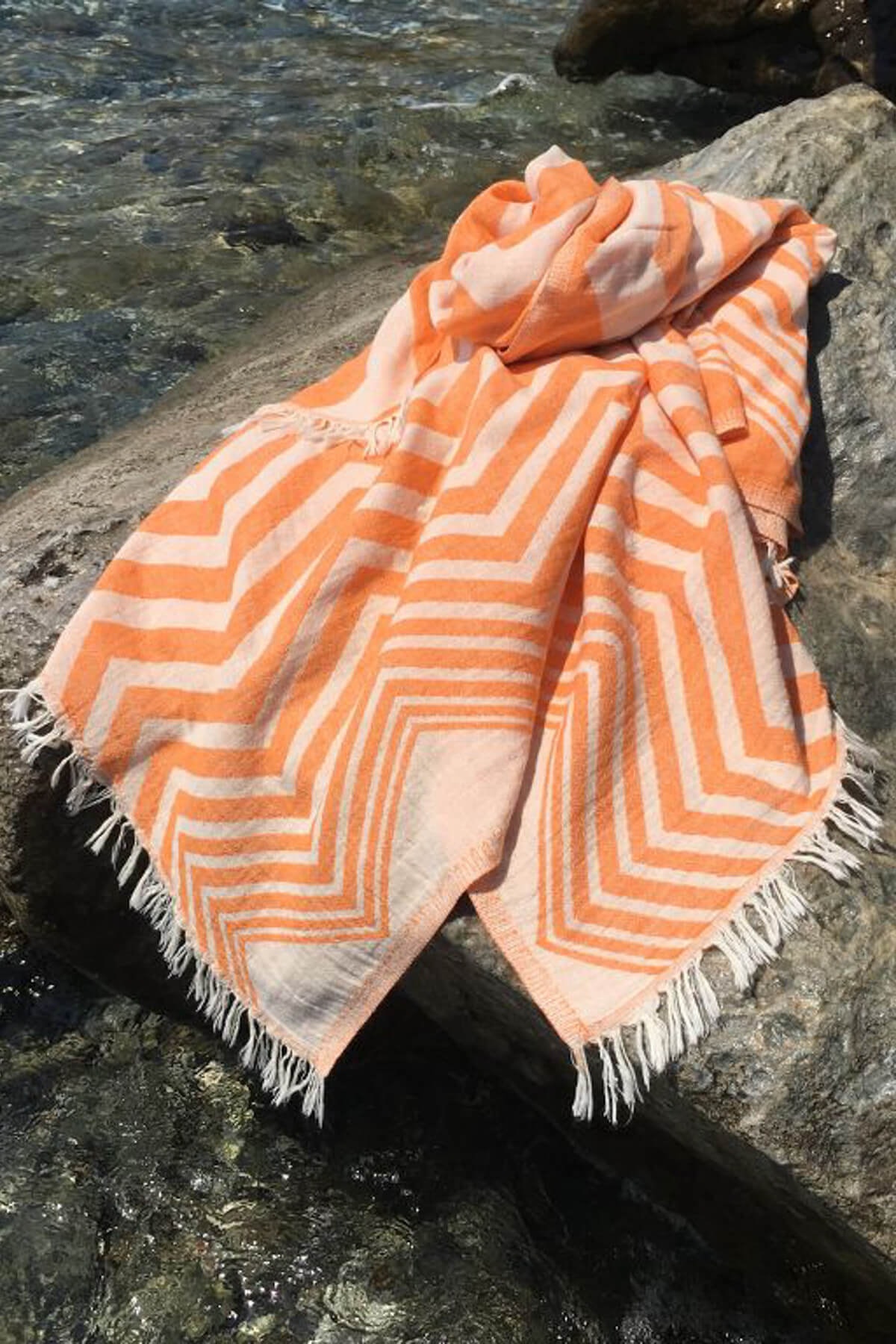 DENIZLI CONCEPT Turuncu Zigzag Peştemal
