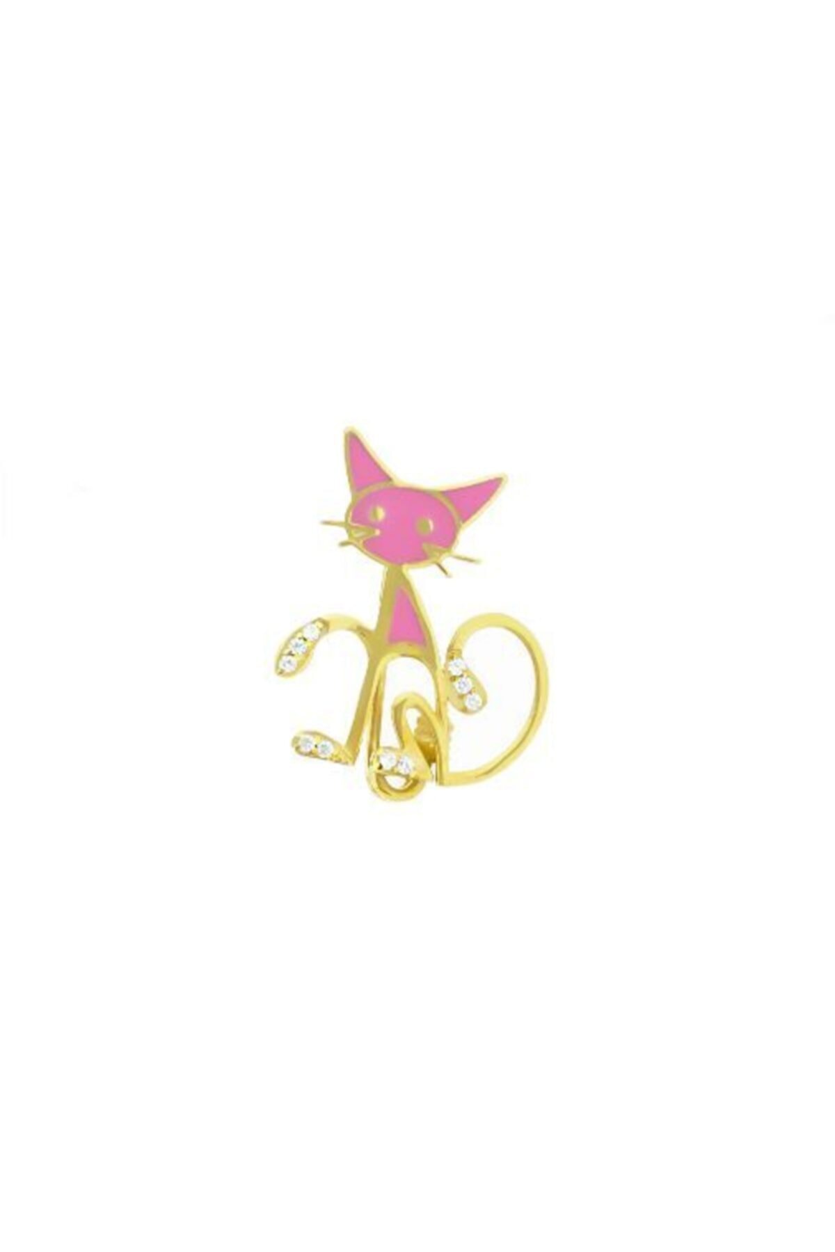 Valentine Diamond Pembe Yeni Doğan Bebek Iğnesi Minik Kedi