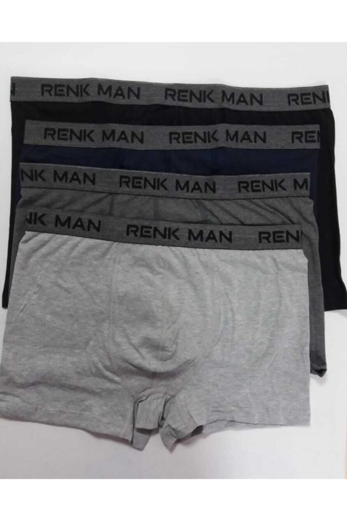 Renkman Erkek Tüp Bel Düz Renk Battal Beden Boxer 4 Renk