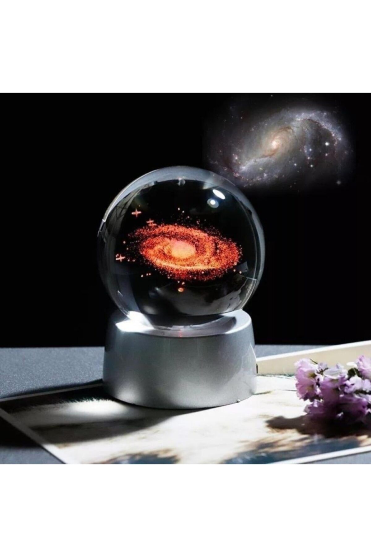Moda Yedi Samanyolu Galaxy Işıklı Cam Küre