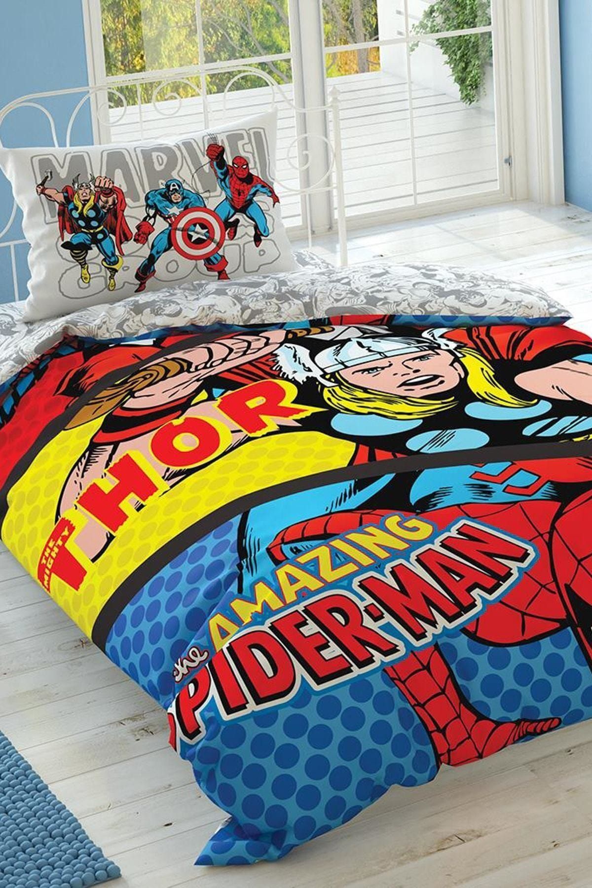 tac lisansli tek kisilik nevresim takimi marvel comics fiyati yorumlari trendyol
