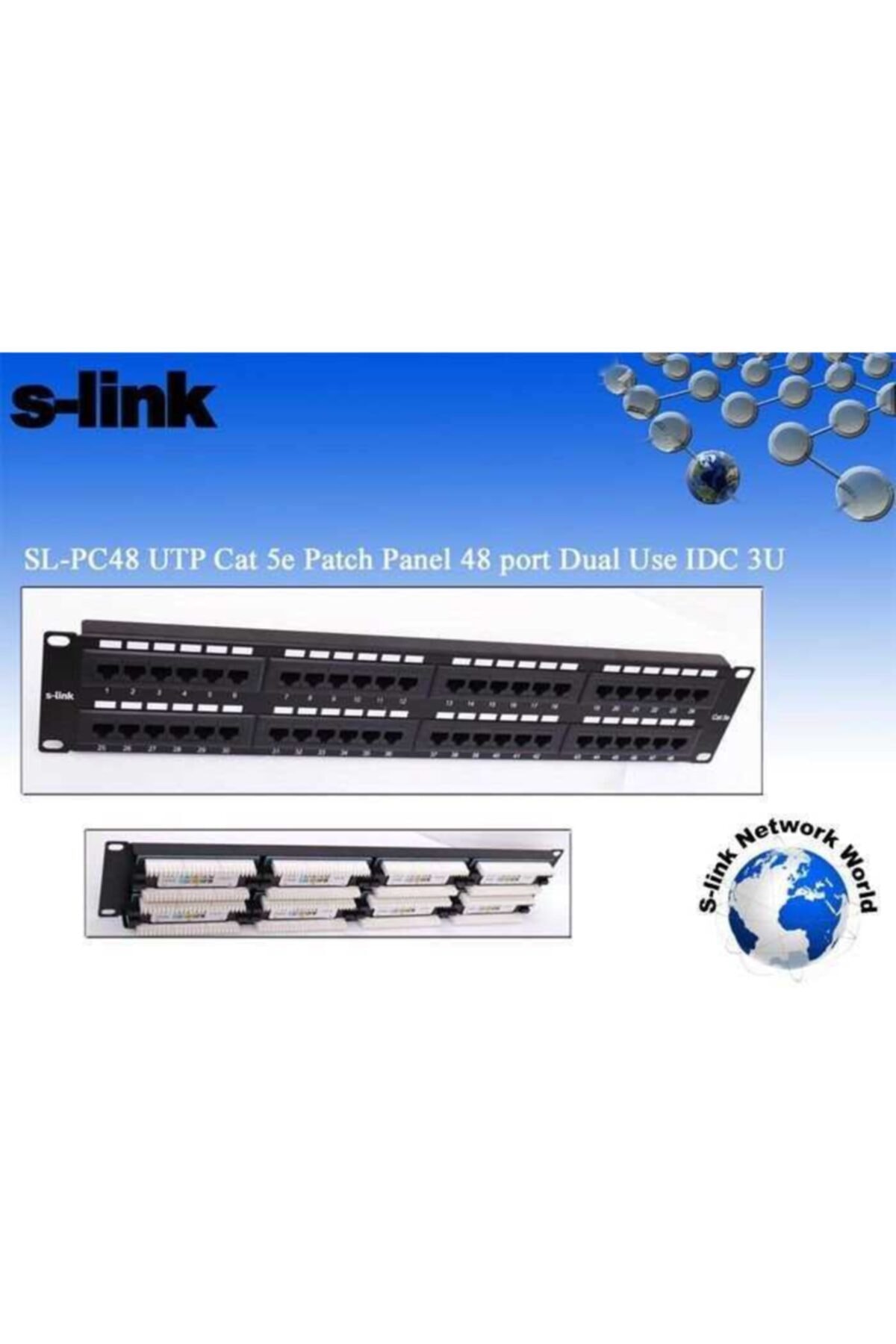 SLINK Sl-pc48 48 Li Utp Cat6e Patch Panel