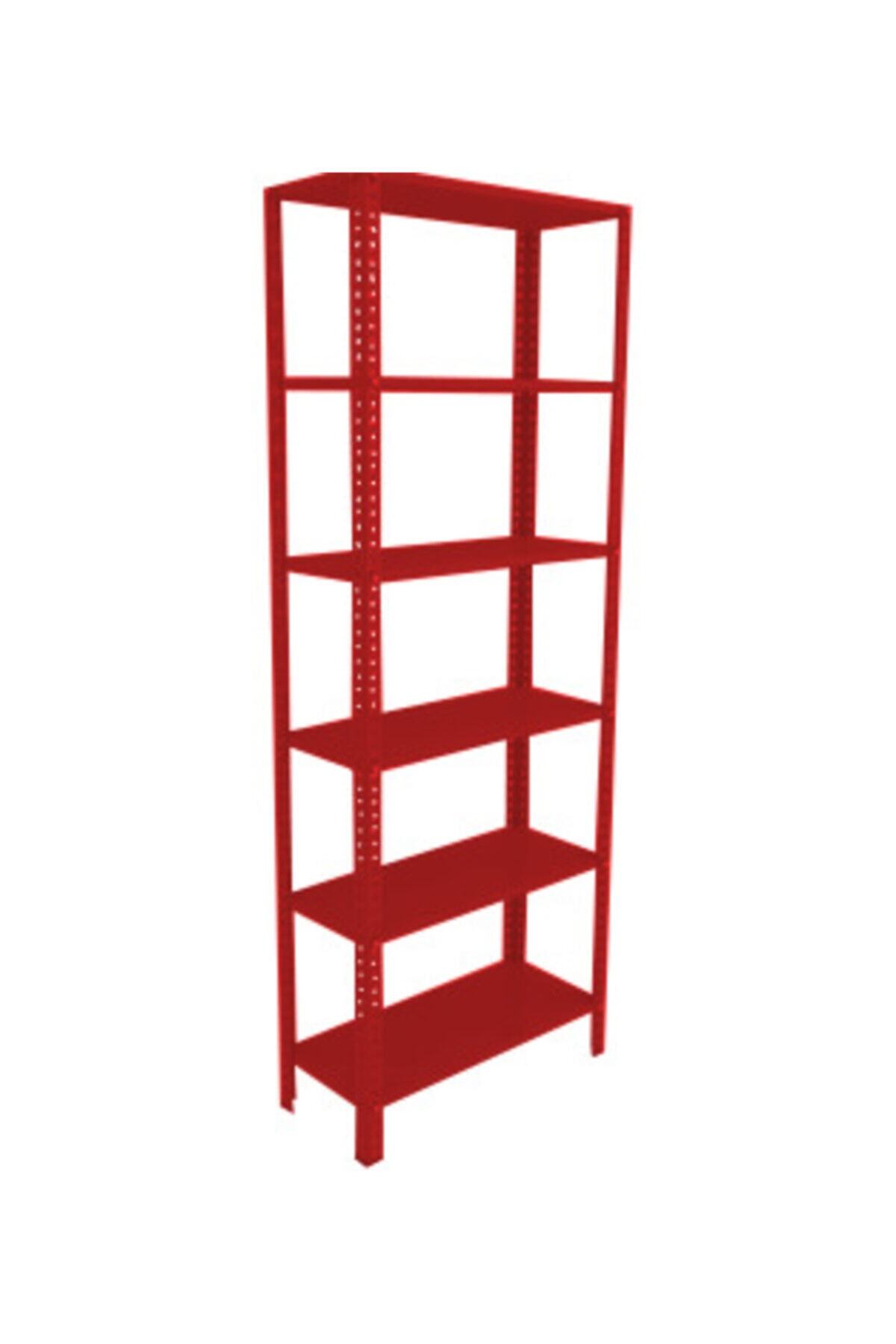 Mekoraf Kırmızı 31x93x200 Cm 5 Katlı Tek Ünite