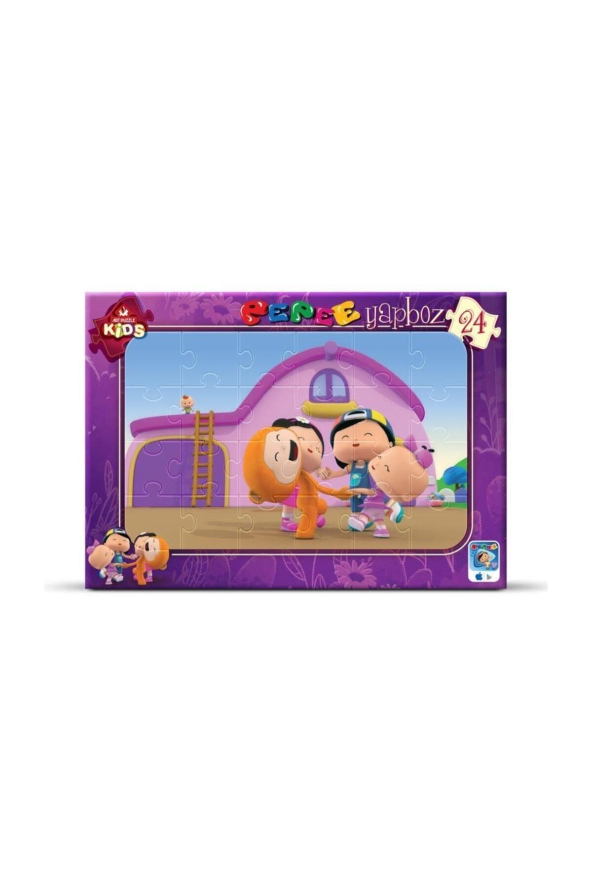 Art Puzzle Art Çocuk Frame Puzzle Pepee Kutu Kutu Pense Oynuyor 24 Parça Puzzle