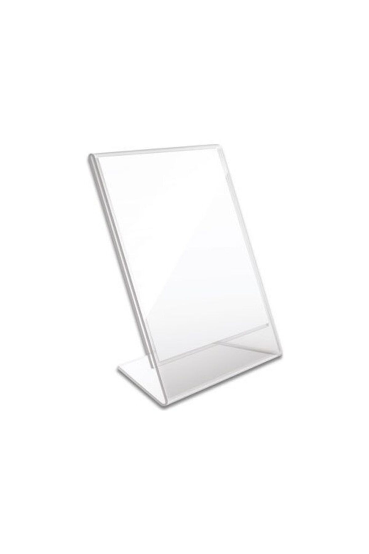 DERİN DİSPLAY 10'lu L Tipi Dikey Masaüstü 11x21 Cm Şeffaf Pleksi Föylük / Broşürlük