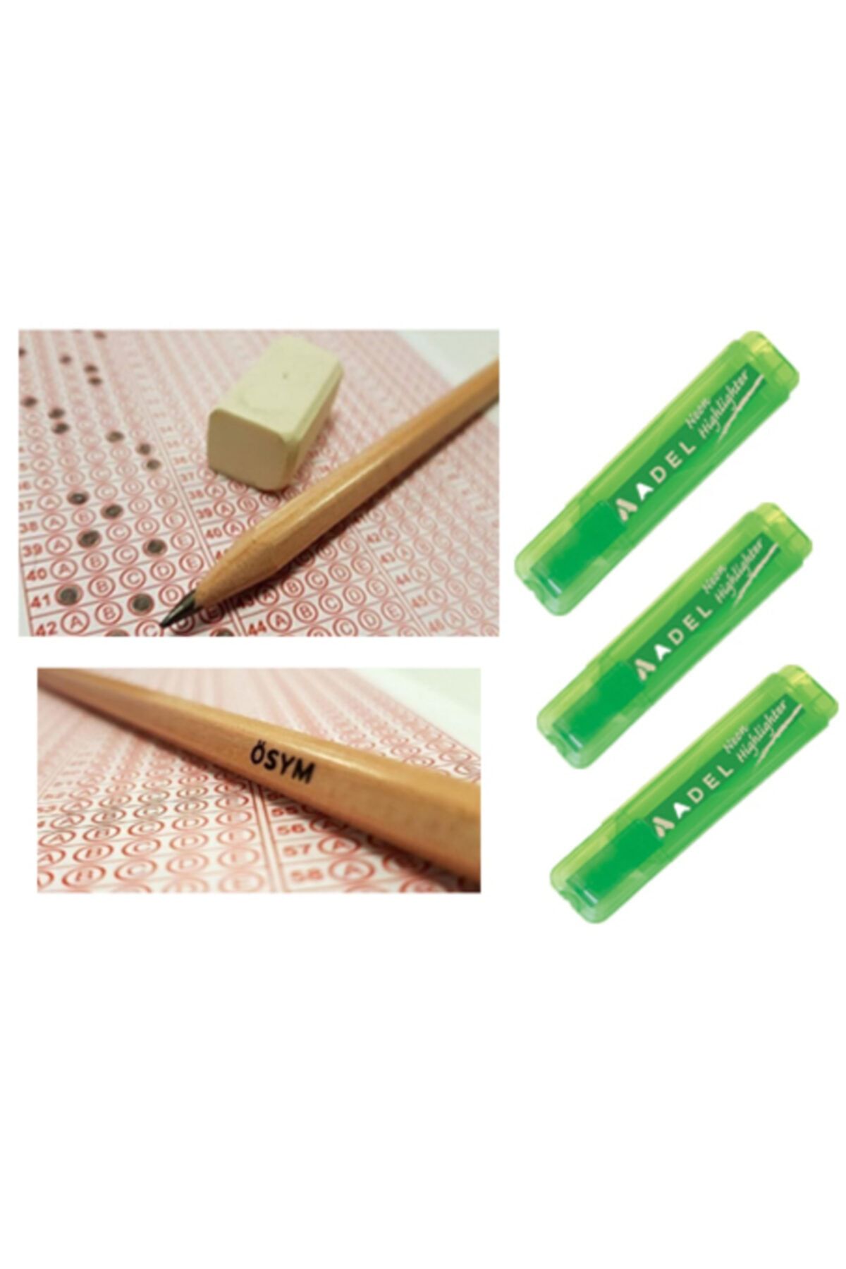 Faber Castell Adel Fosforlu Kalem 3 Adet Yeşil Renk Faber-castell Natural Ösym Kurşun Kalemi 20\