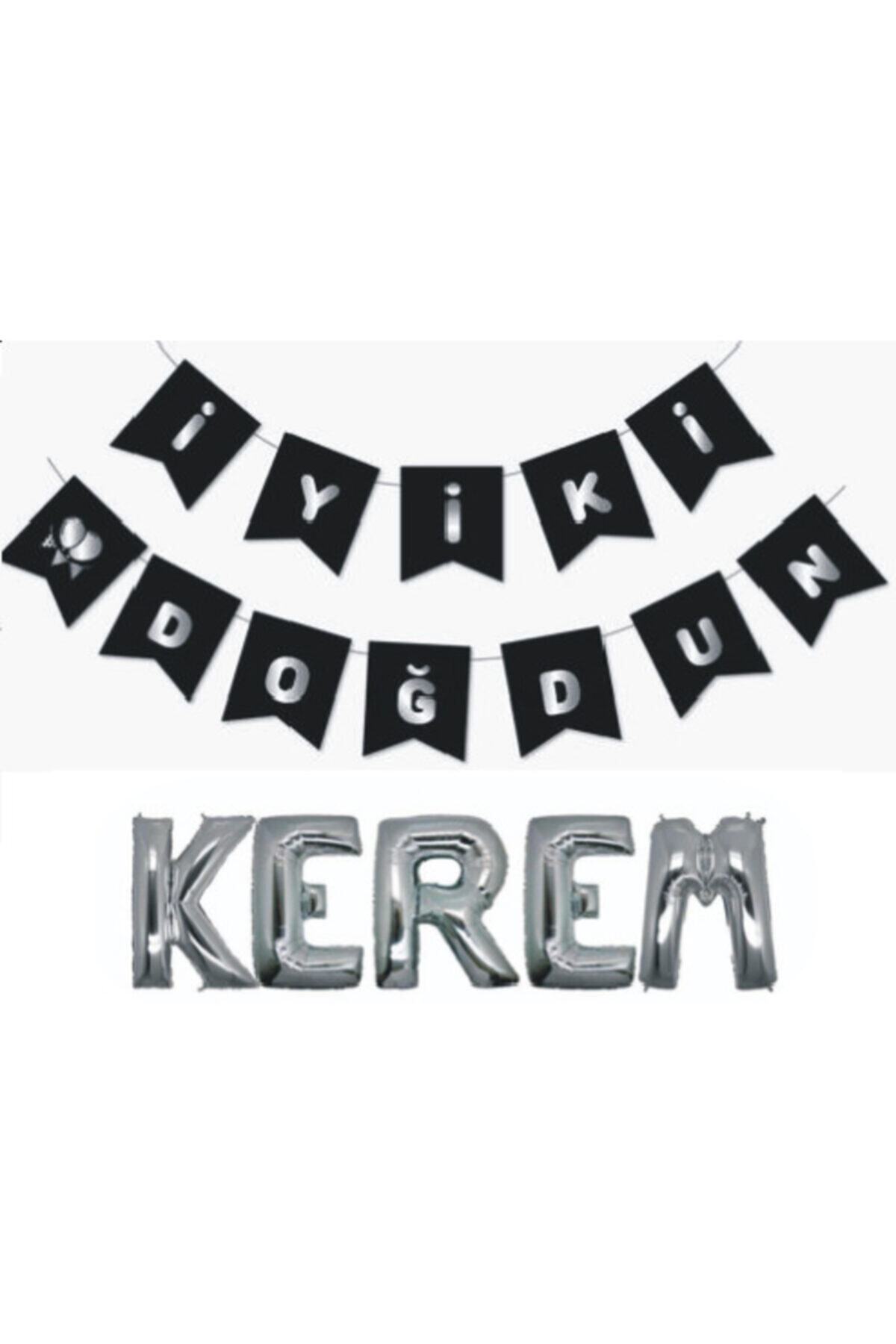 Ekin Süs İyiki Doğdun Banner Ve Kerem Folyo Balon
