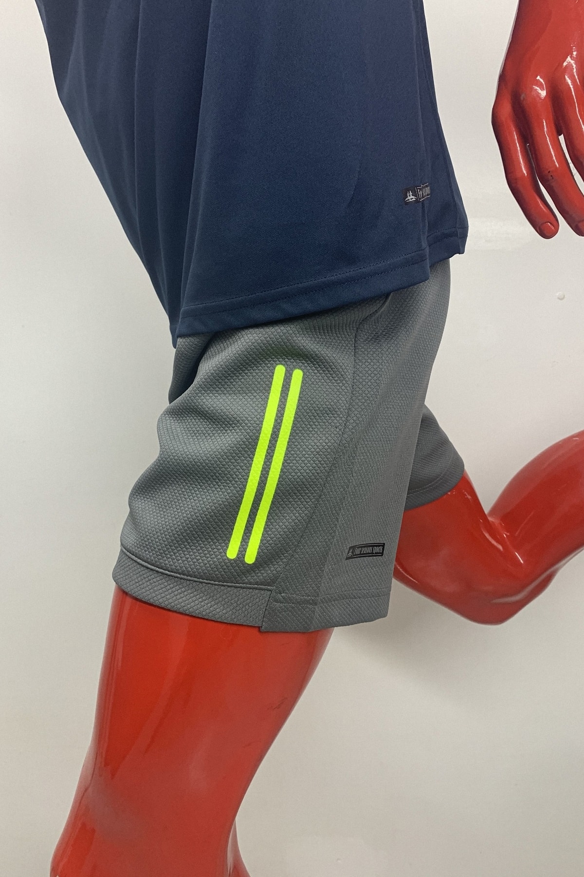 Fs Erkek Günlük Neon Yeşil Baskılı Spor Fitness Koşu Şortu