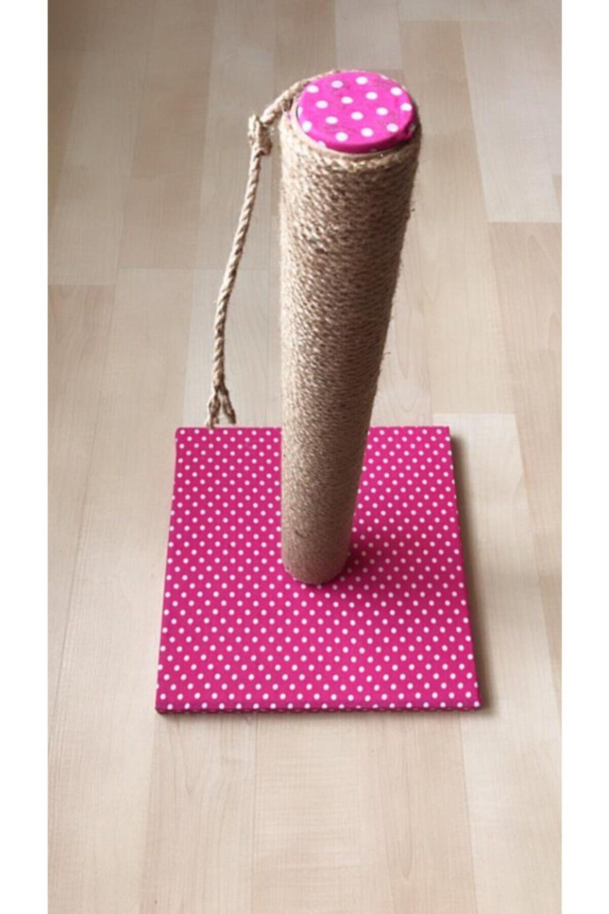 HOBİ 50cm Kedi Tırmalama Pembe Kumaş