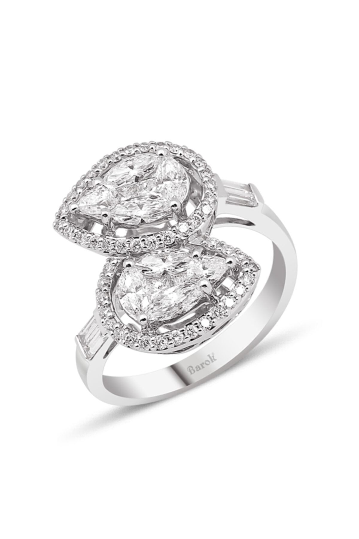 Barok Diamond Pırlanta Yüzük 1.25ct 18 Ayar