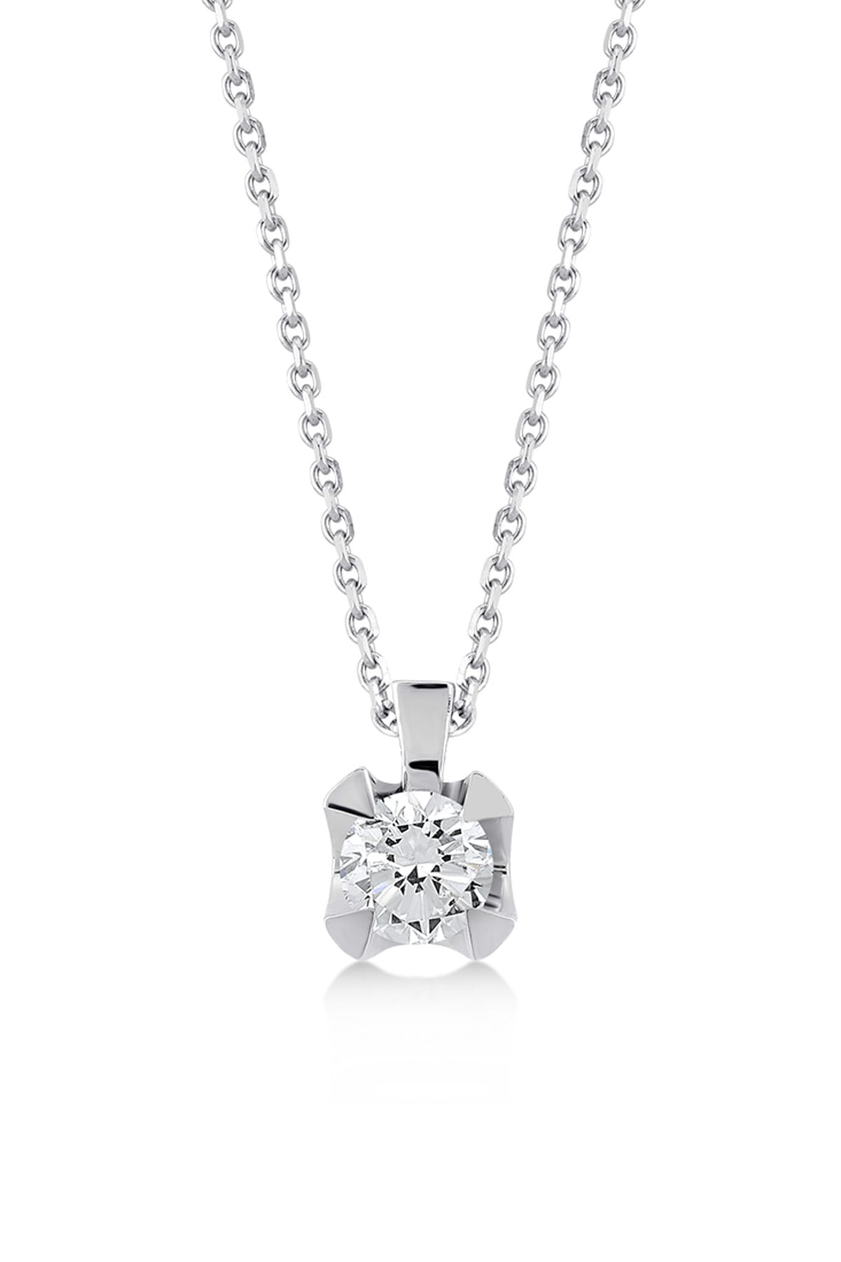 D Diamond 0,30 Karat Pırlanta Tektaş Kolye (Altın)