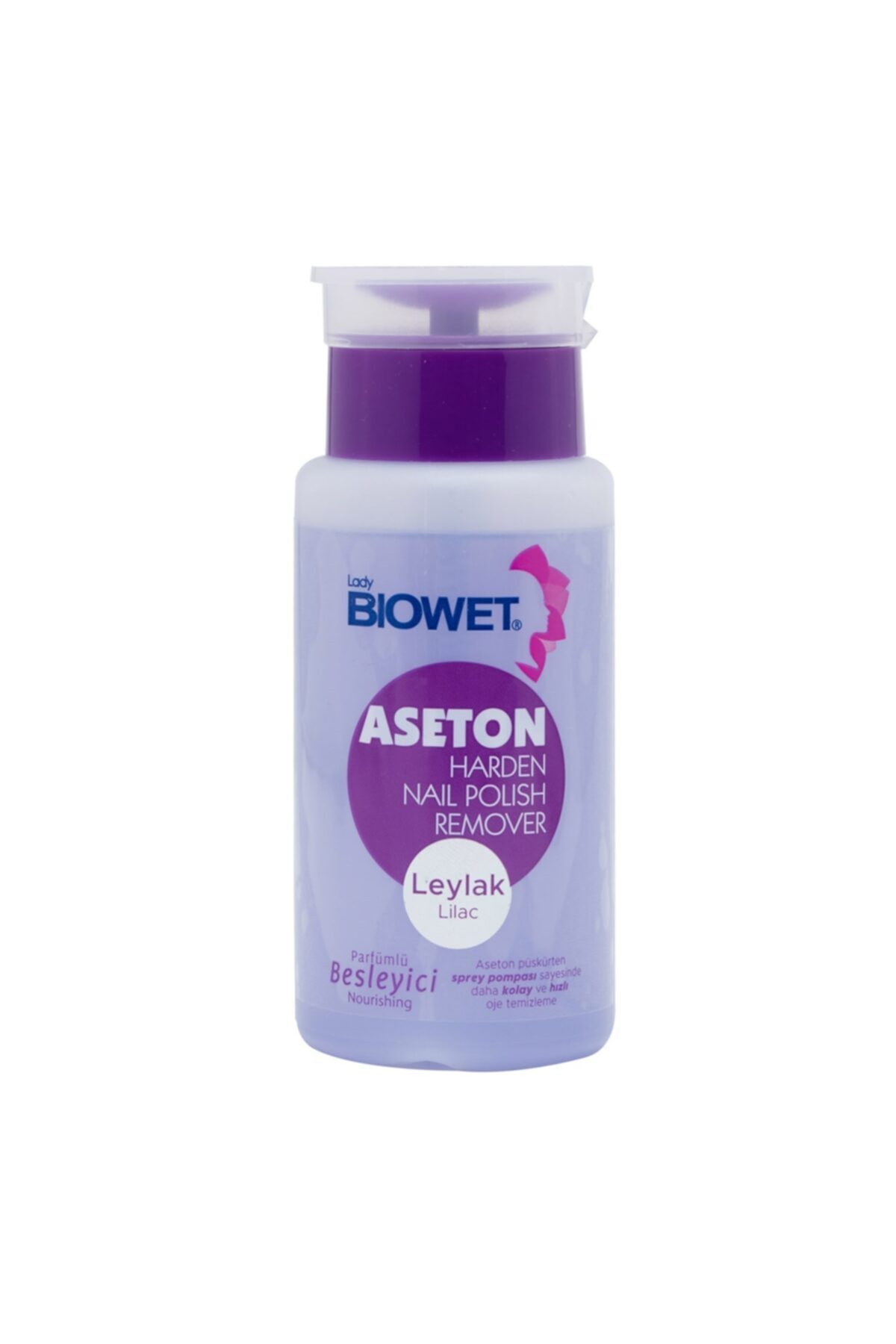 Lady Biowet Biowet Leylak Parfümlü Pompalı Aseton 150 ml