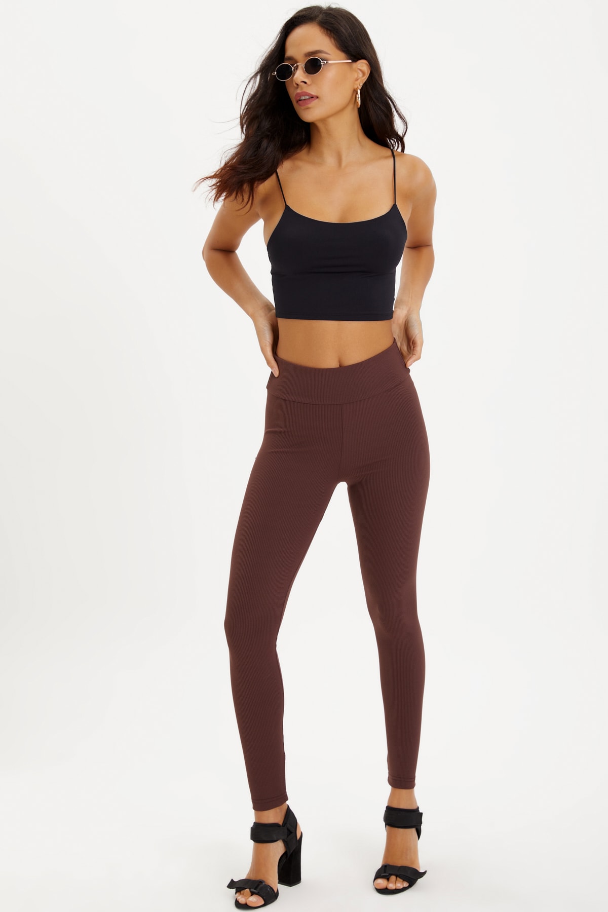 Cool \u0026 Sexy Leggings - Brown - High 