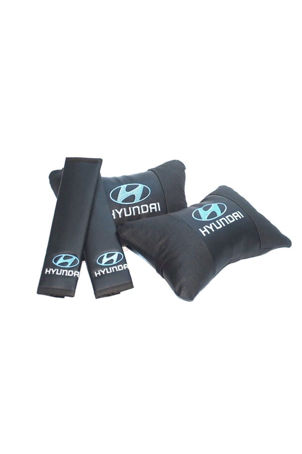 3 Tıkla Hyundai Siyah Boyun Yastığı ve Kemer Pedi Seti