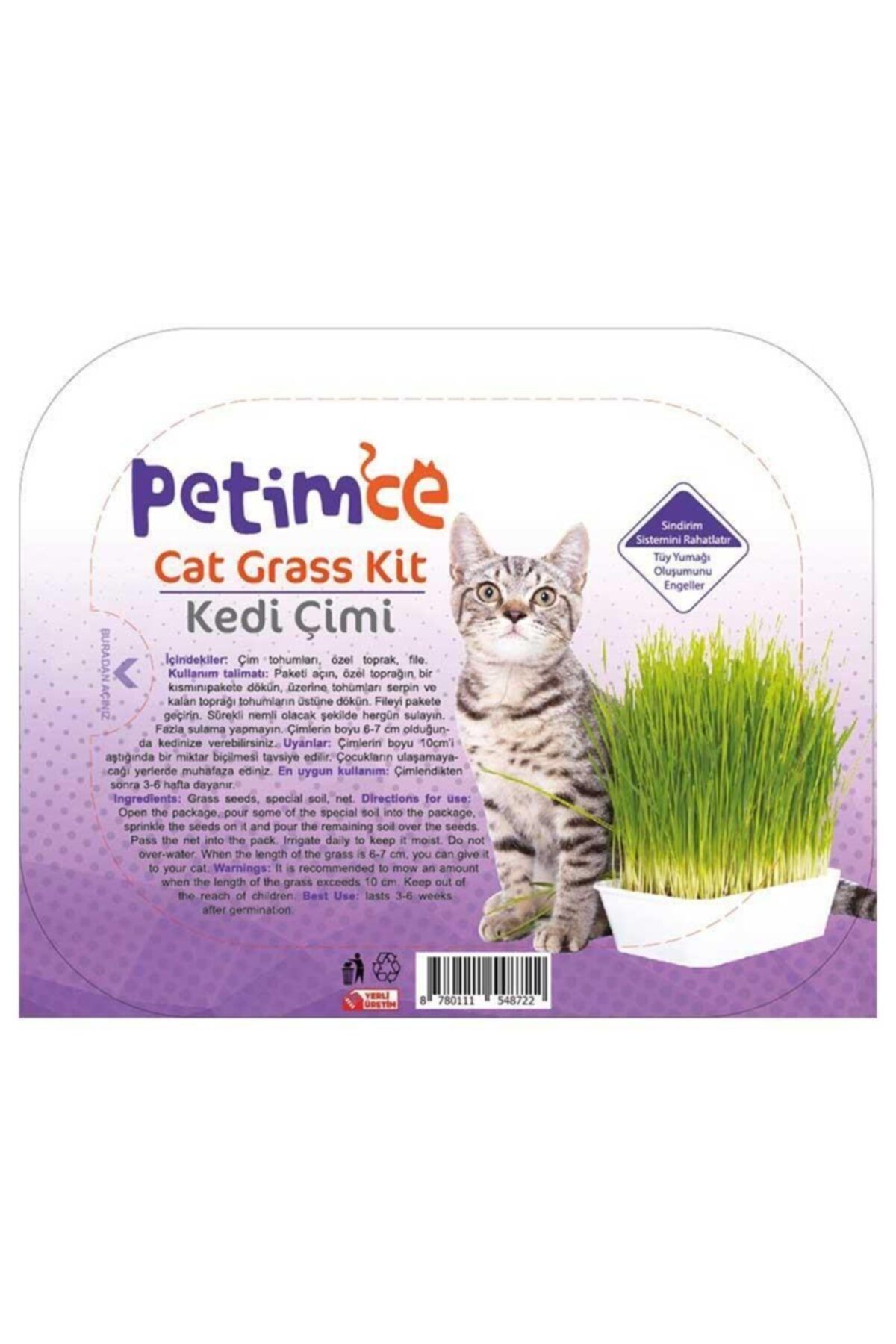 PetimCE Natural Kedi Çimi