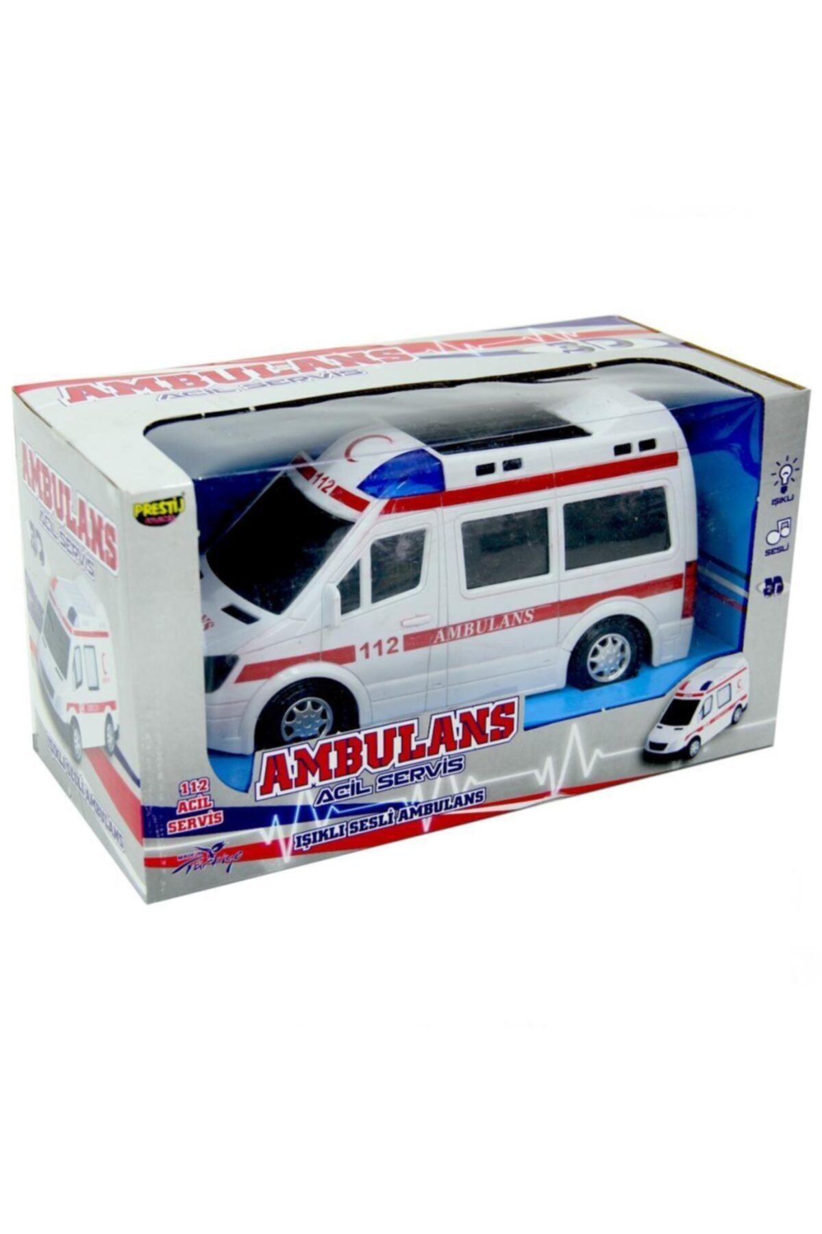 PRESTIJ Işıklı Sesli Pilli Ambulans