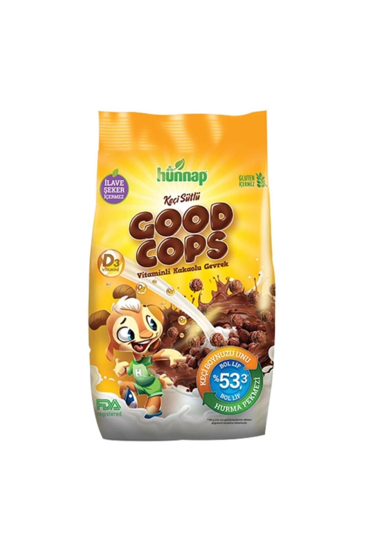 Hünnap Doğal Goodcops Keçi Sütlü Vitaminli Kakaolu Gevrek 4 Adet 300 Gr