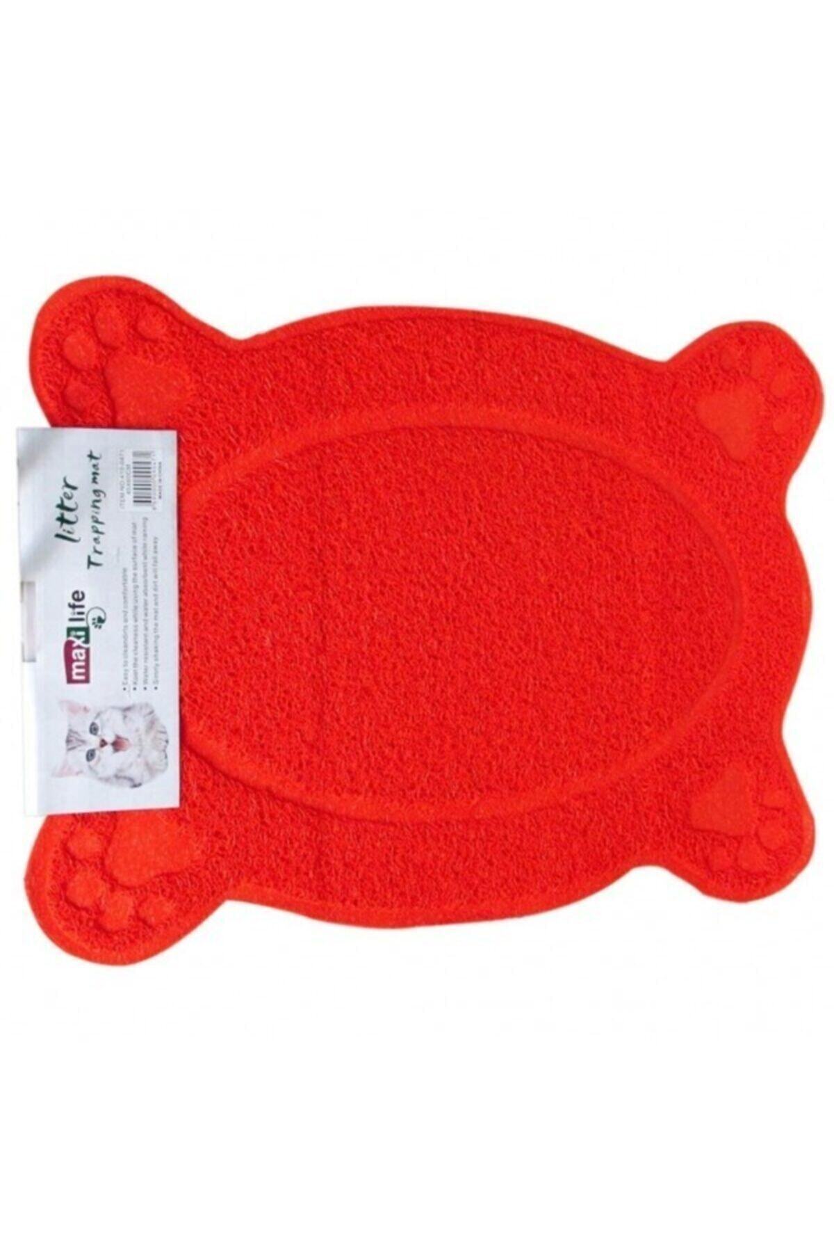 Maxi Life Kedi Tuvalet Paspası Oval - Kırmızı