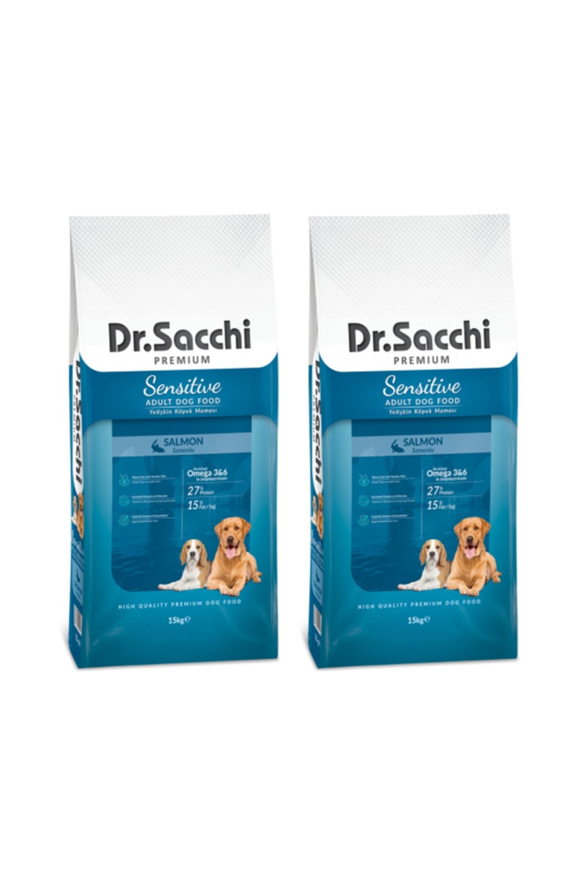 Dr. Sacchi Sensitive Somonlu Köpek Maması 15+15 kg (30 kg )