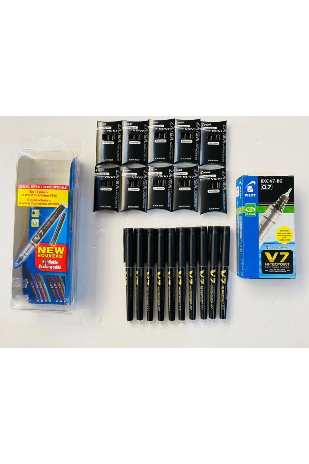 Pilot V7 Kalem 10 Lu + 10 Adet Kartuş