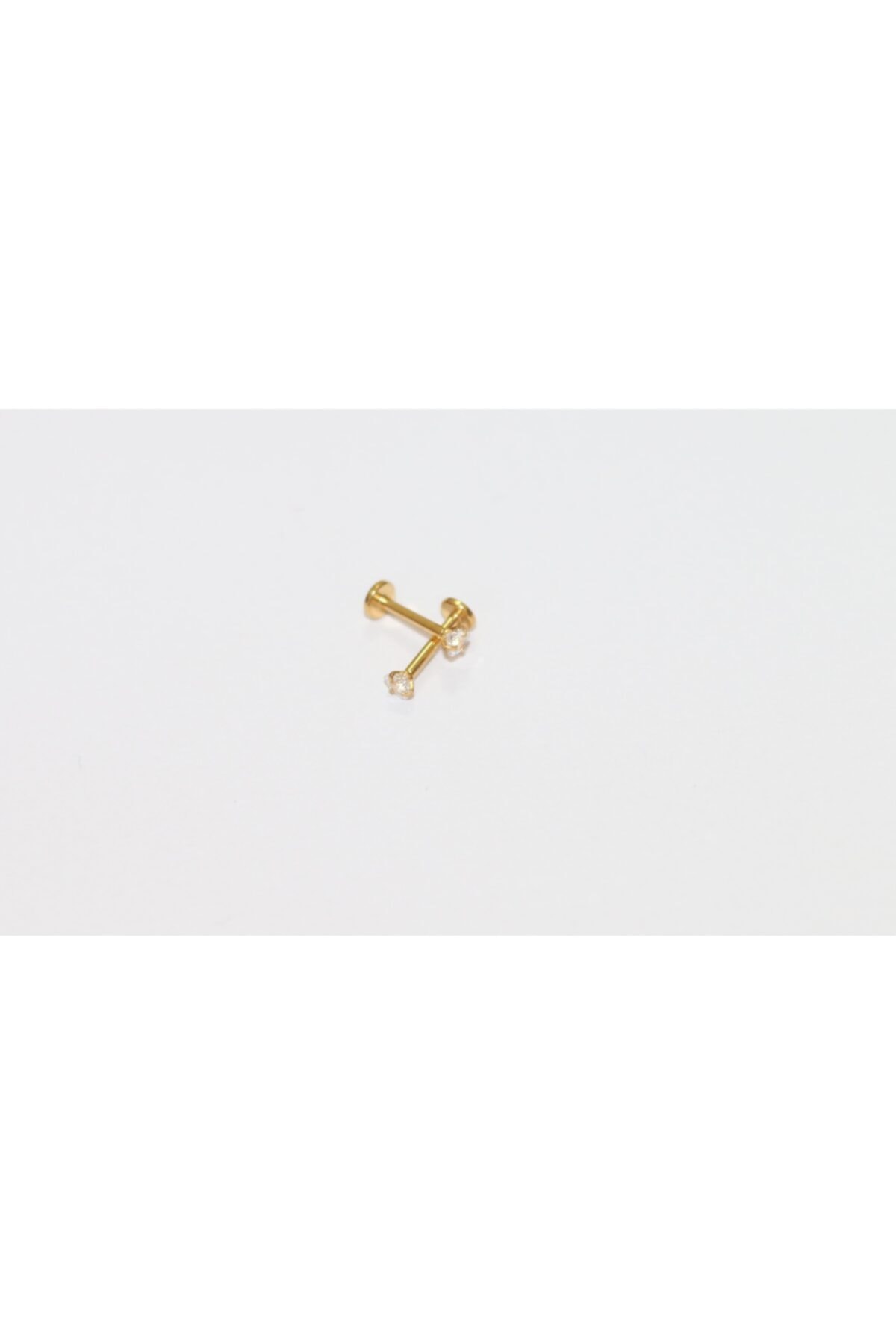 Nasip Bijuteri Cerrahi Çelik Tek Taşlı Kalp Şekilli Helix Tragus Kıkırdak Piercing
