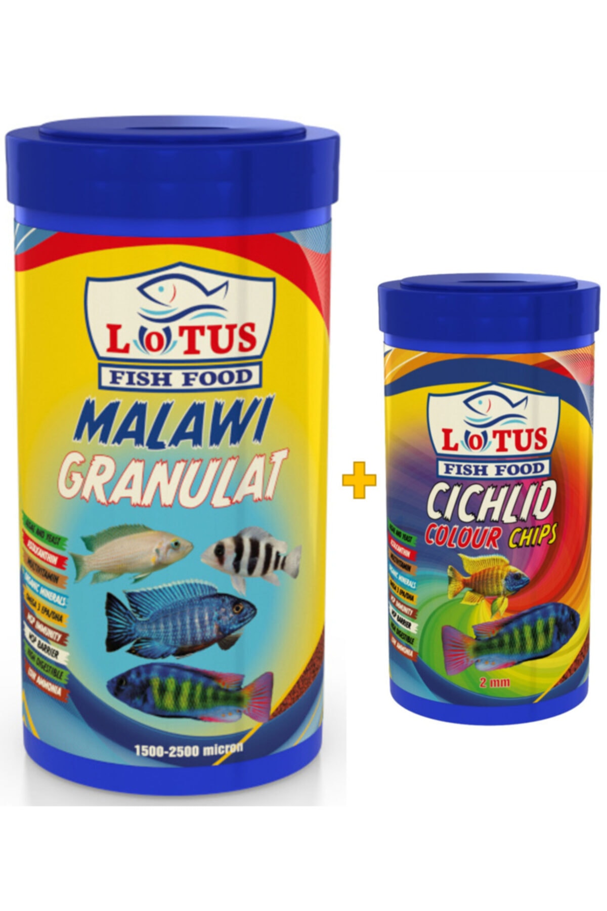 Lotus Malawi Granulat 1000 Ml+cichlid Colour 100 Ml Balık Yemi